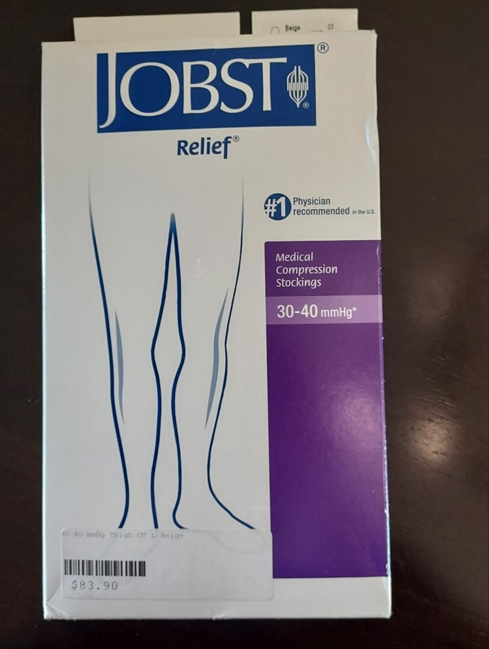 JOBST Relief Medical Compression Stockings in a Comfort Nude Nylon. NWB.